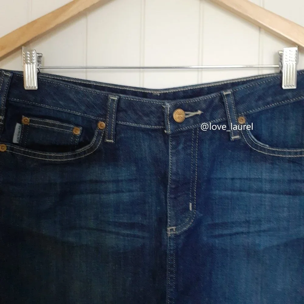 Carhartt Original Fit Denim Skirt in Vintage Night Blue Size 10